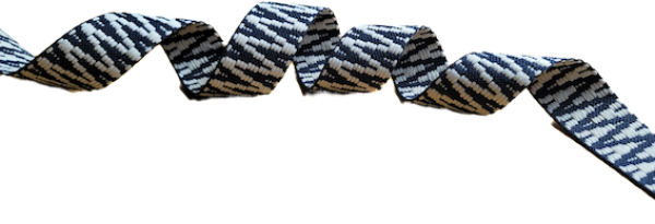 Gurtband Jacquard Aztek Blau 38 mm